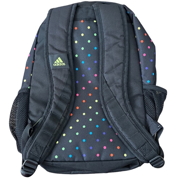 Adidas Black Colorful Polka Dot Backpack - Picture 2 of 15